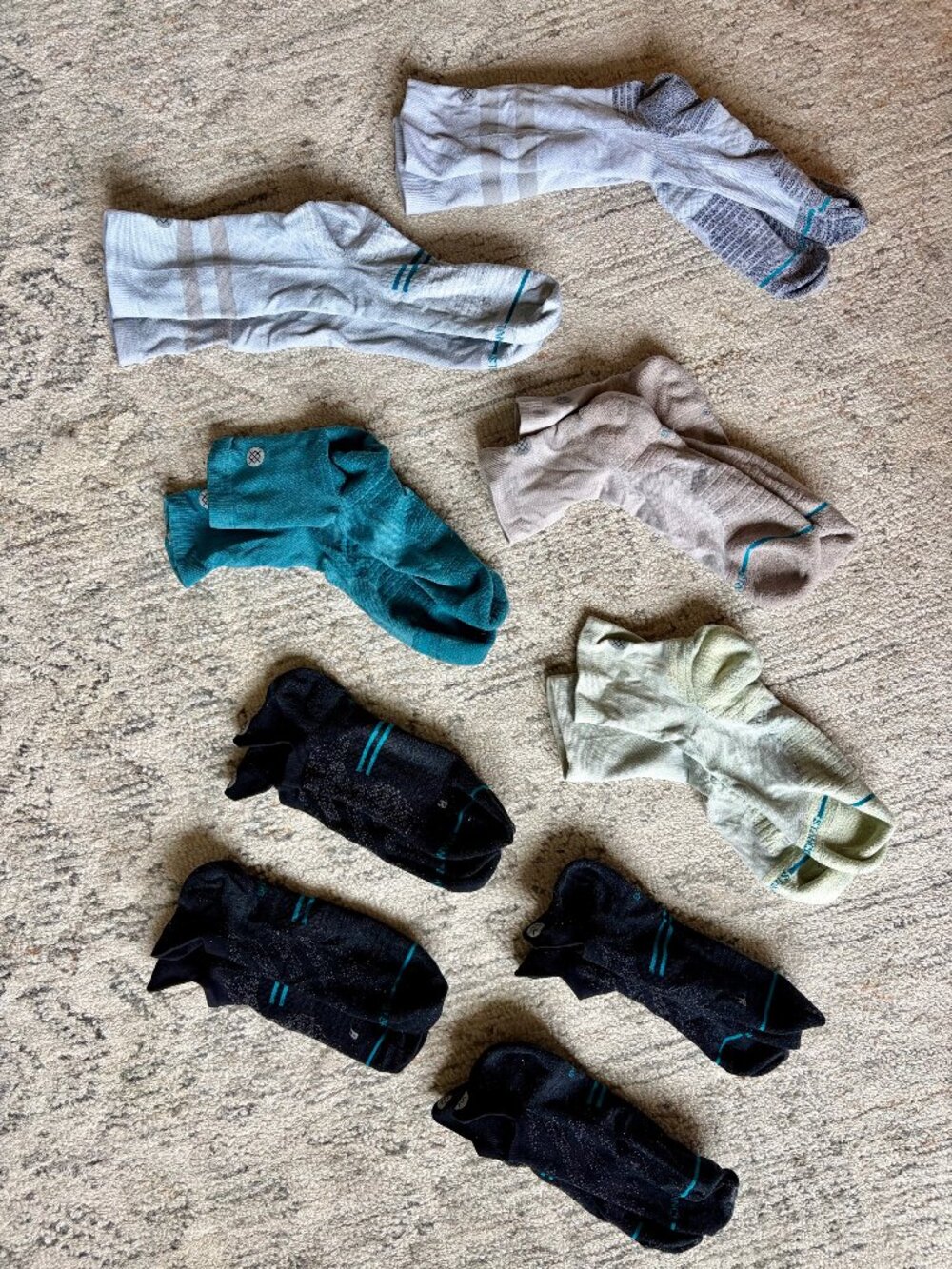 LOT 9 Pairs - Stance Performance Socks (L) Large - Tab, Mid and Calf Length